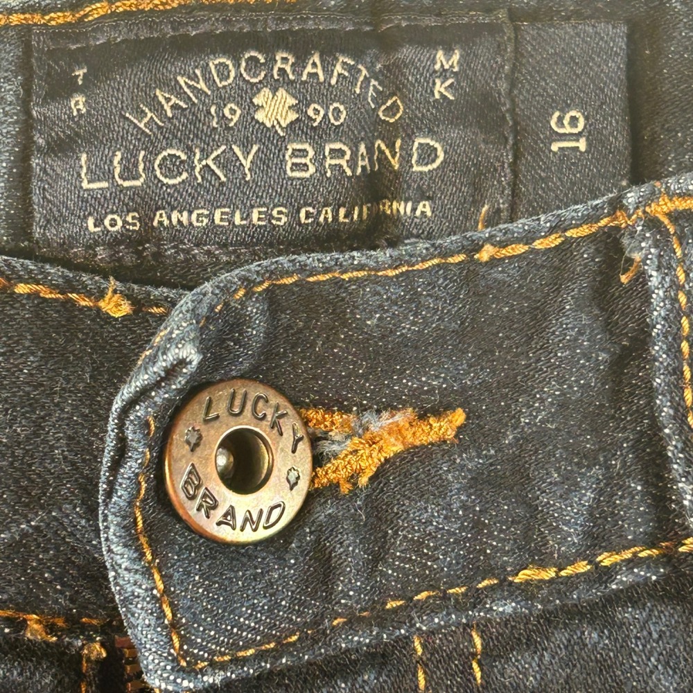Lucky Brand Womens Jeans Size 16 Dark Wash Slim Fit Cotton Blend - Picture 5 of 9